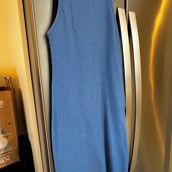 Zara Light Blue Ribbed Top - Picture 4 of 4